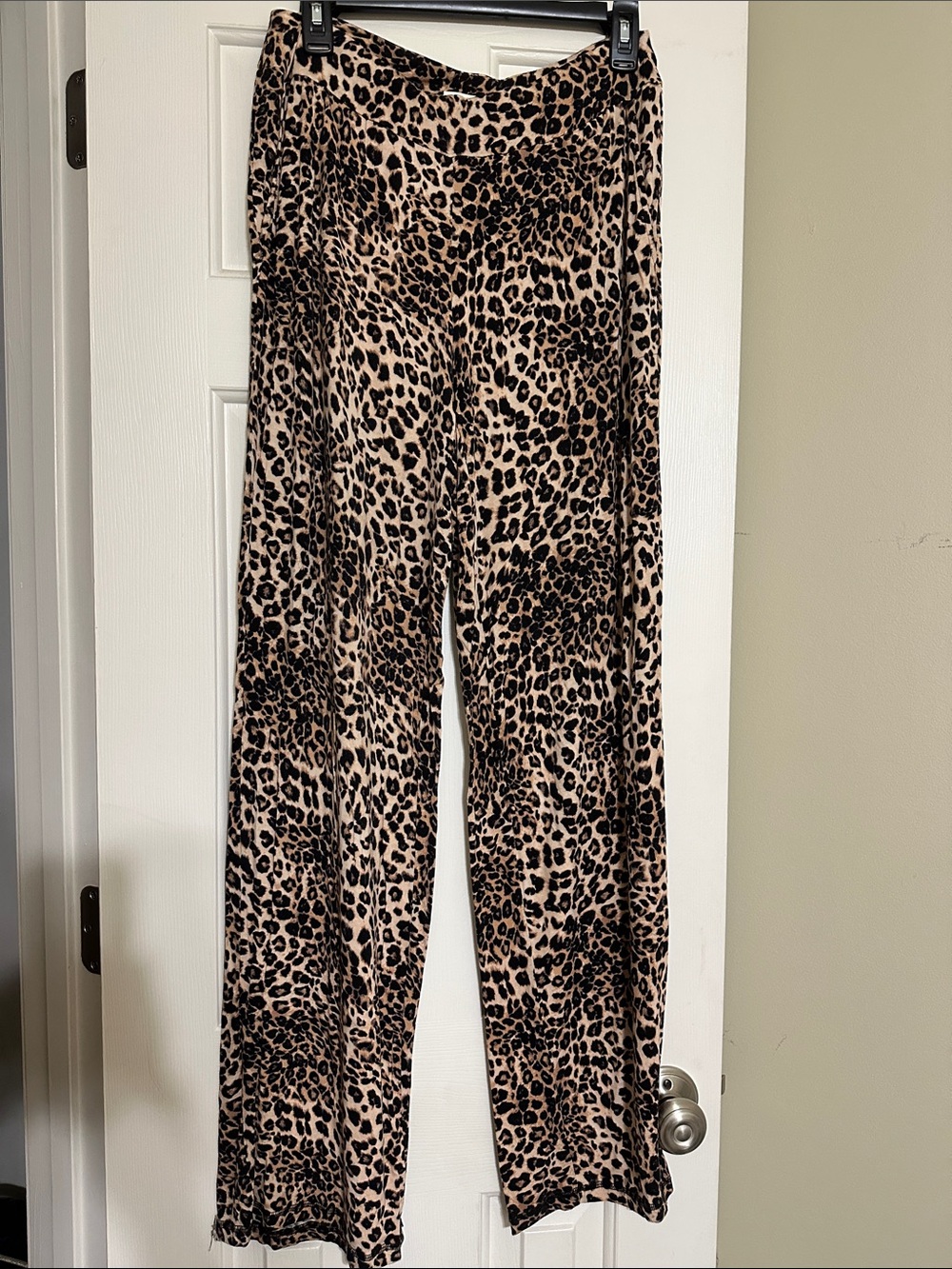 Soma Leopard Print Wide-Leg Lounge Pants - Brown & Black